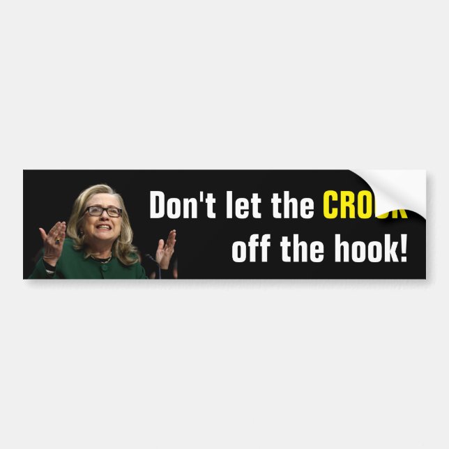 Sjuka Hillary - Låt inte bedragaren smita Bildekal (Framsidan)