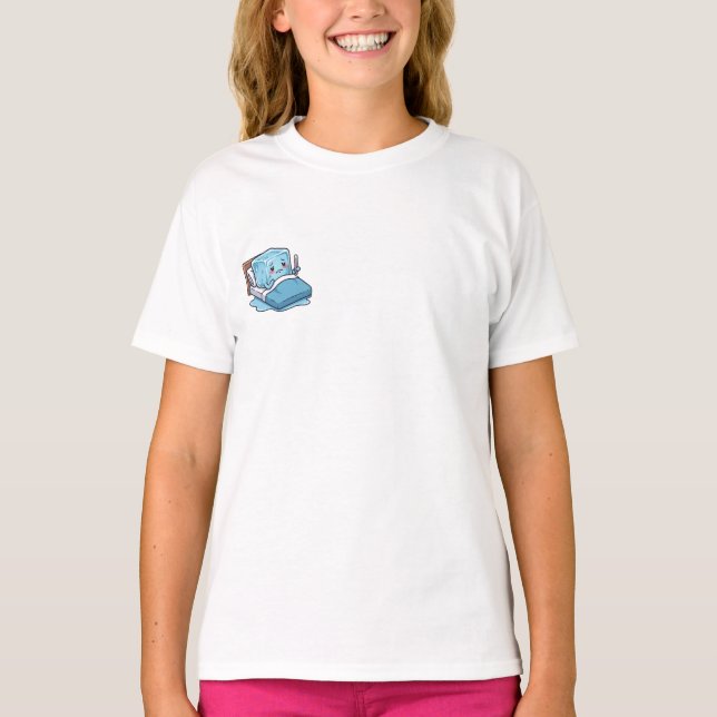 Sjuka Smältande Isbit Tecknad Feber Barn T Shirt (Framsida)