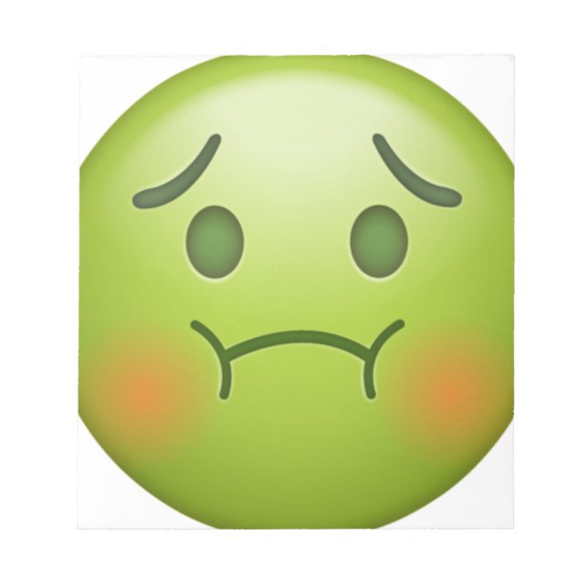 Sjukanteckning Emoji Ansikte Anteckningsblock (Framsida)