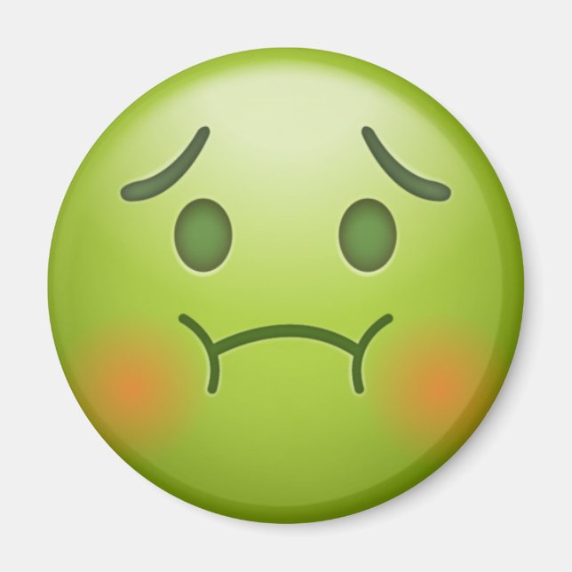 Sjukanteckning Emoji Ansikte Magnet (Framsidan)