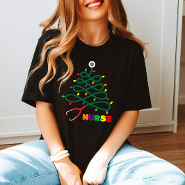 Sjukbesättning: Stethoscope Träd julklapp T Shirt