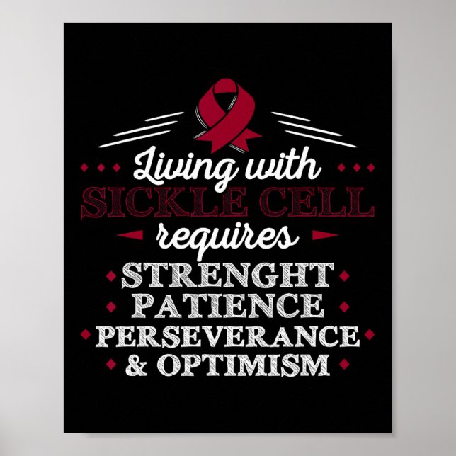 Sjukdom i sickle-cell-cell - Ögonmedvetandehöjande Poster (Framsidan)