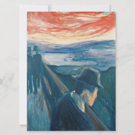 Sjukdom i Sunset, förtvivlan (av Edvard Munch) Kort