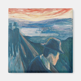 Sjukdom i Sunset, förtvivlan (av Edvard Munch) Magnet