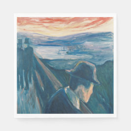 Sjukdom i Sunset, förtvivlan (av Edvard Munch) Pappersservett