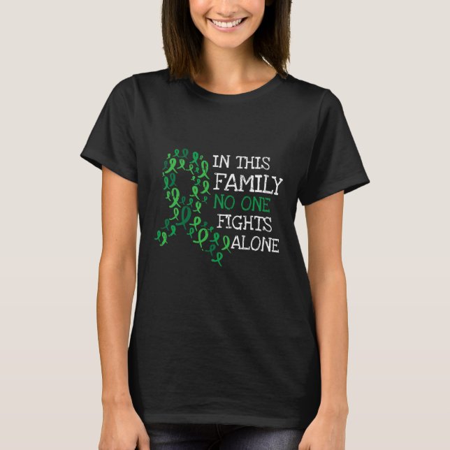 Sjukdom Pental Health Scoliosis Ribbon Awareness G T Shirt (Framsida)