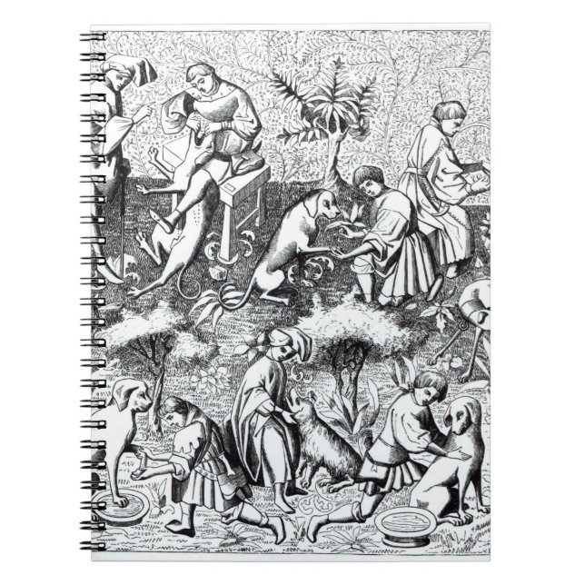 Sjukdomar av hundar och deras bot, efter en anteckningsbok med spiral (Framsidan)