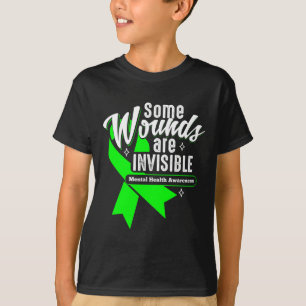 Sjukdomarna är osynliga, medvetandegörande om psyk t shirt