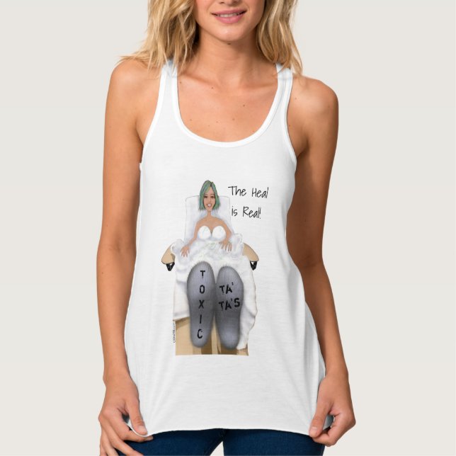 Sjukdomen är äkta! linne med racerback  (Framsida)