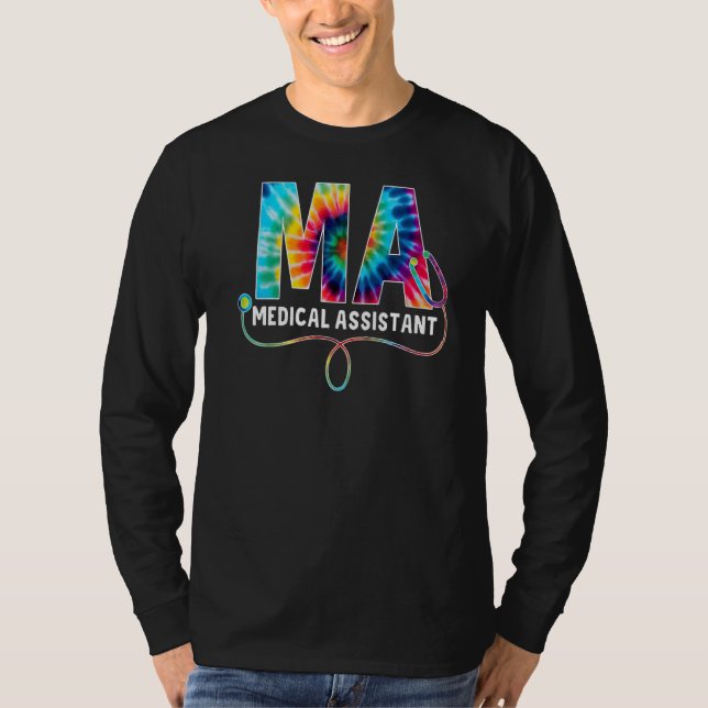 Sjukdomsassistent Dye Stethoscope Vecka F T Shirt (Framsida)