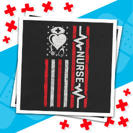 Sjukdomsbedömning Hero Heart Life American Flagga Pappersservett
