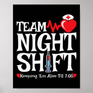 Sjukdomsbedömning - Nattskiftsjuksköterska - Team Poster