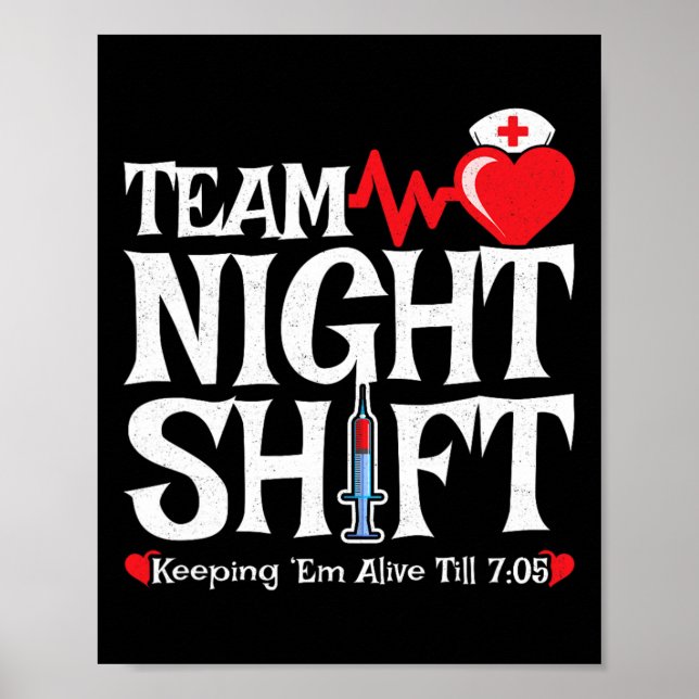 Sjukdomsbedömning - Nattskiftsjuksköterska - Team  Poster (Framsidan)
