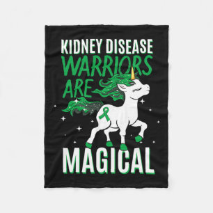 Sjukdomsgivare Magic Unicorn Grönt Organ Donor Fleecefilt