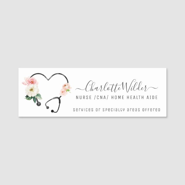 Sjukdomshälsohälsocertifikat CNA Namnbricka (Framsida)