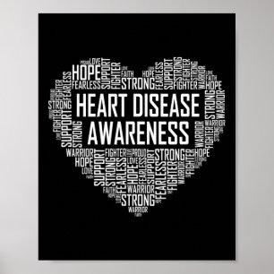 Sjukdomskänsla Heart Gift Februari Bära Red Poster