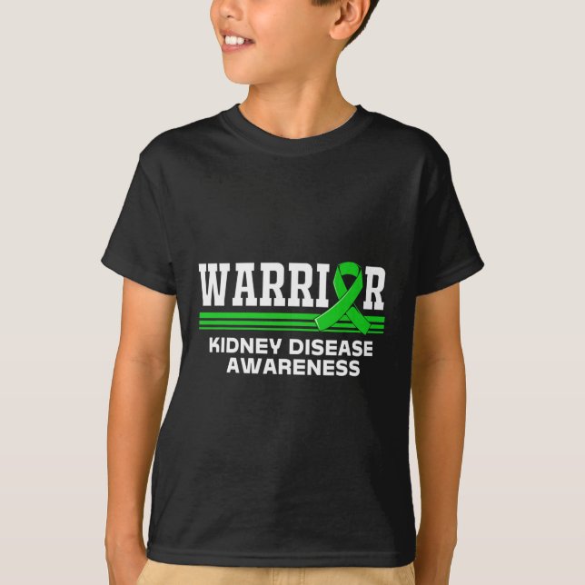 Sjukdomskarrior Kidney Disease Awareness Kids T Shirt (Framsida)