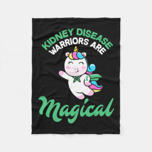 Sjukdomskarrior Magic Unicorn Kidney Awareness Fleecefilt
