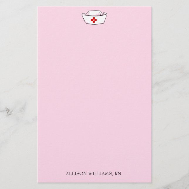 Sjukdomskassan Lägg till Namn Rosa Brevpapper (Framsida)