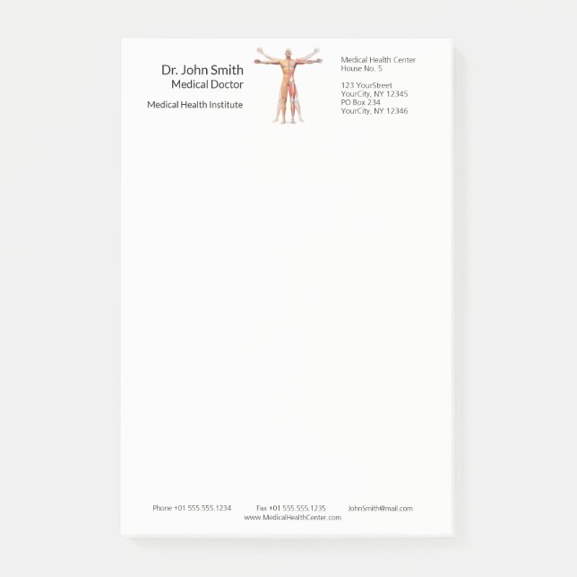 Sjukdomskeletonmuskler Post- it® Notes Post-it Block (Framsida)