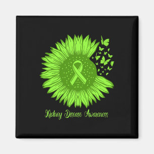 Sjukdomsmedvetenhet Solros Mamma Grönt Ribbon Magnet