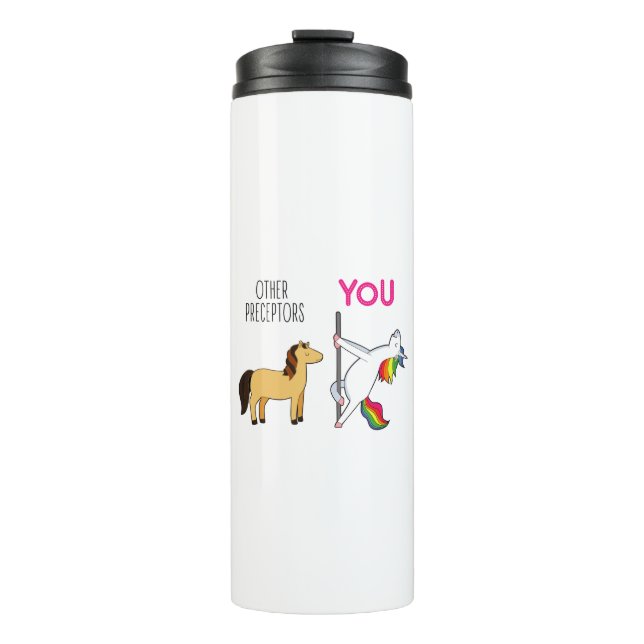 Sjukdomspreeptor Funny Unicorn Thermal Tumbler (Framsida)