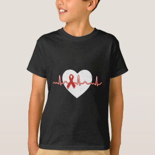 Sjukdomsrelaterade utfall Röda dagen Hjärtat T Shirt