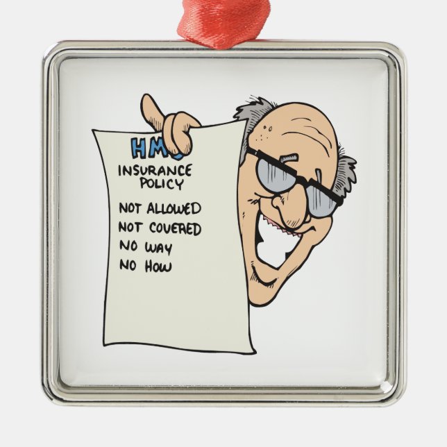 Sjukförsäkring Julgransprydnad Metall (Framsidan)