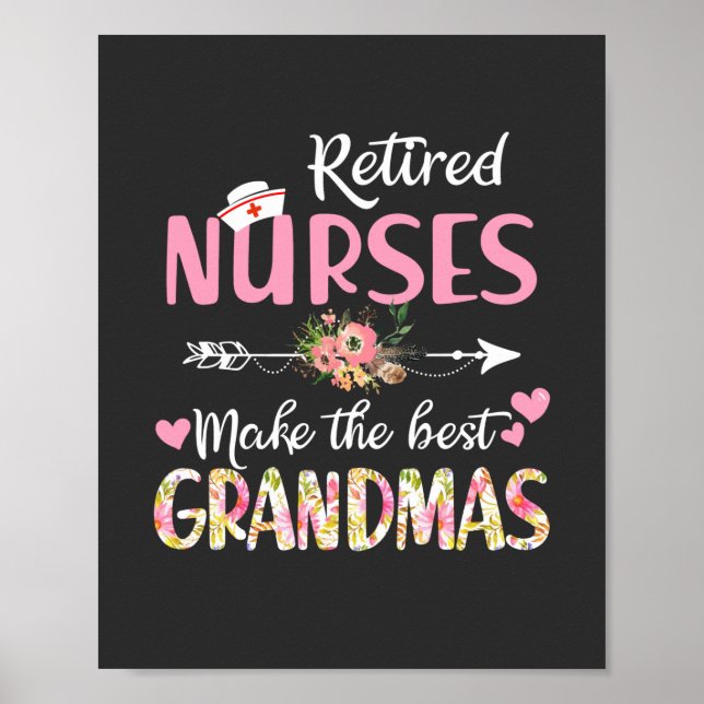 Sjukförsäkring | Pensionerad sjuksköterska med bäs Poster (Framsidan)