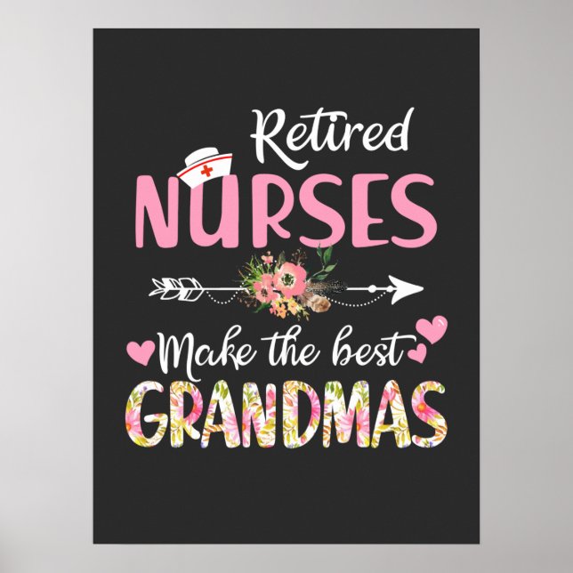 Sjukförsäkring | Pensionerad sjuksköterska med bäs Poster (Framsidan)