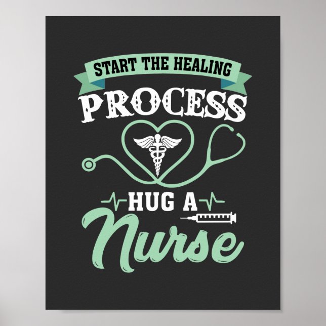 Sjukförsäkring | Processaa Hug A Nurse Poster (Framsidan)