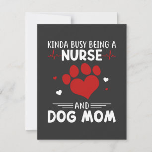Sjukförsäkring Sjuksköterska och Hund Mamma Tack Kort