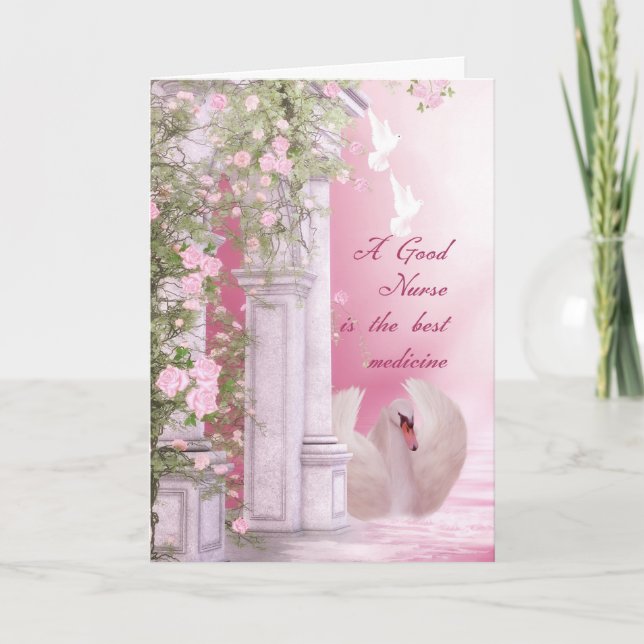 sjukförsäkringskort med Svan Dove och Ro Kort (Framsida)