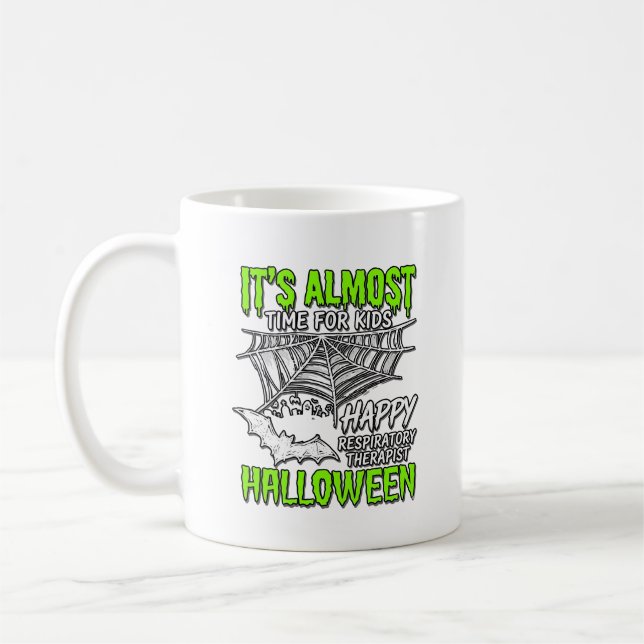Sjukgymnast Halloween Spindelnät Design_ Kaffemugg (Vänster)