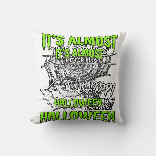 Sjukgymnast Halloween Spindelnät Design_ Kudde (Framsida)