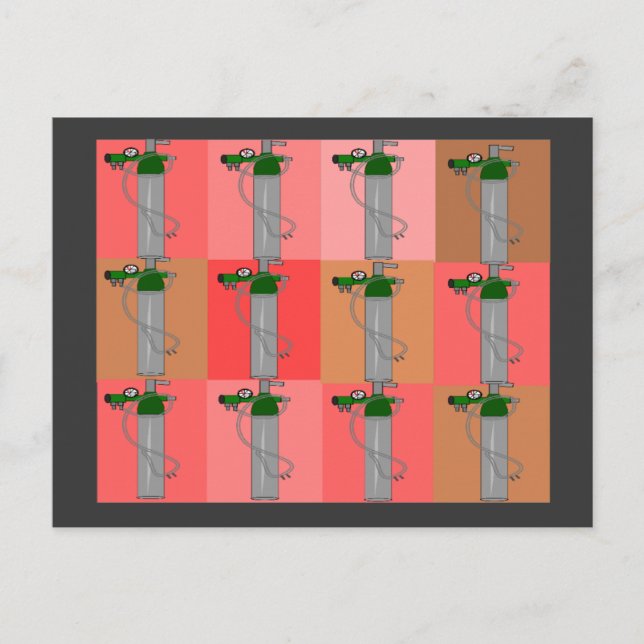 Sjukgymnast Rosa Popart-Gåvor Vykort (Framsida)