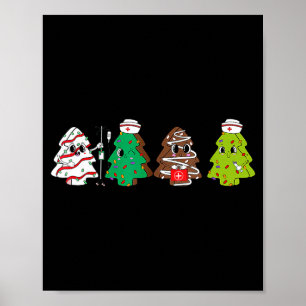 Sjukgymnastik Jul Kaka Träd Sjuksköterska Xmas Pyj Poster