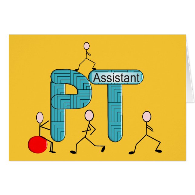 Sjukgymnastikassistentgåvor Hälsningskort (Framsidan Horizontal)