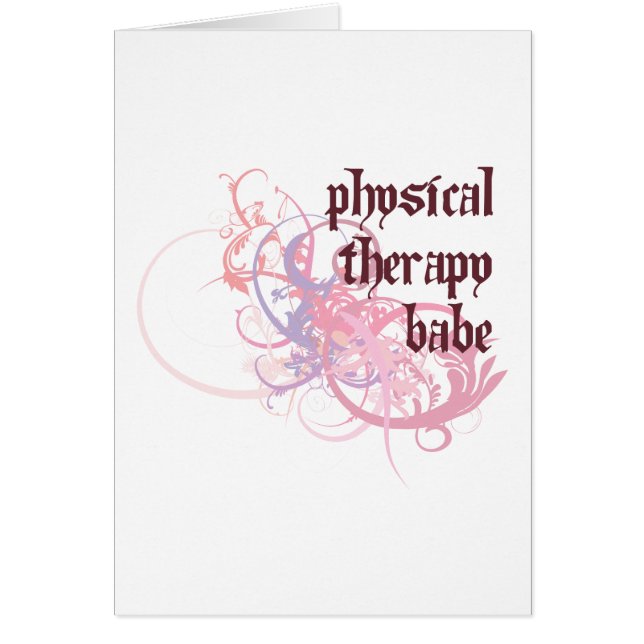 SjukgymnastikBabe Hälsningskort (Framsidan)