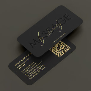 Sjukgymnastisk massaker Therapist Black Modern Visitkort