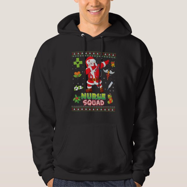 Sjukhorgsdabbing jultomten Sötare Ugly M Hoodie (Framsida)
