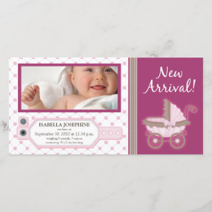 Sjukhus ID Märkre Baby Birth Notice: rosa Meddelande