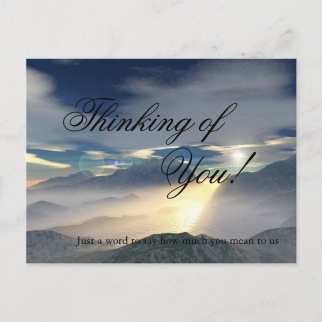 Sjukhus: Jag tänker på dig! Vykort (Framsida)