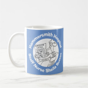 Sjukhus, kliniskt eller kirurgi med Namn i Nurse. Kaffemugg