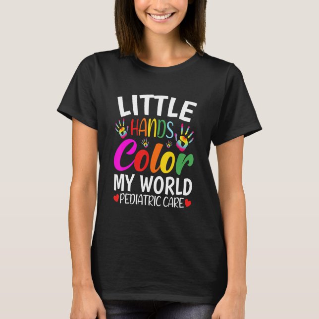 Sjukhus - Little Händer Färg My World Pedia T Shirt (Framsida)