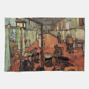Sjukhusavdelning i Arles av Vincent van Gogh Kökshandduk