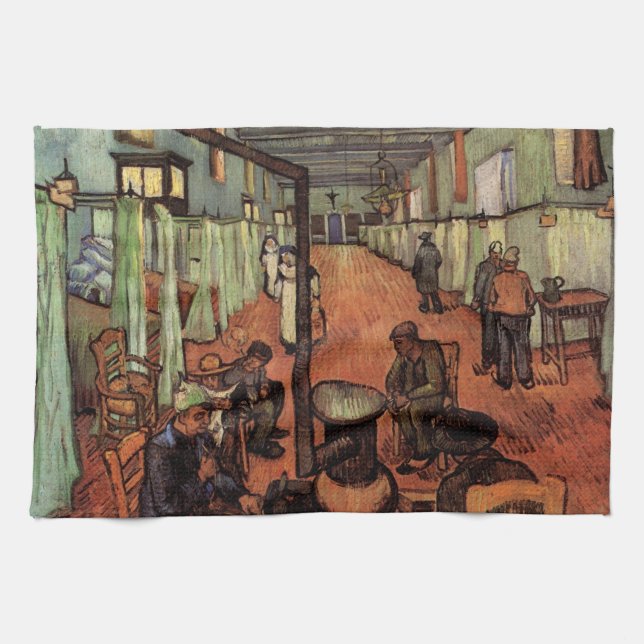 Sjukhusavdelning i Arles av Vincent van Gogh Kökshandduk (Horisontell)