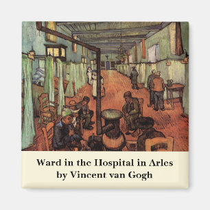 Sjukhusavdelning i Arles av Vincent van Gogh Magnet