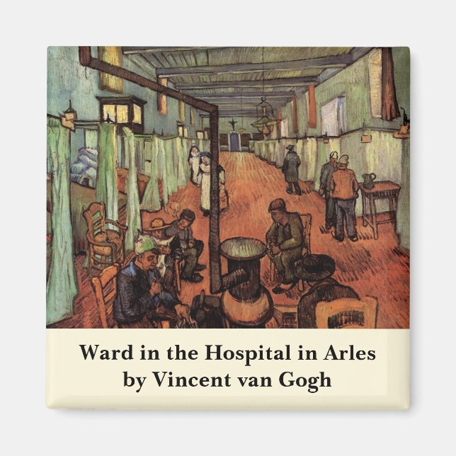 Sjukhusavdelning i Arles av Vincent van Gogh Magnet (Framsidan)