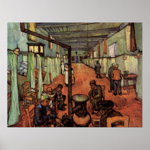 Sjukhusavdelning i Arles av Vincent van Gogh Poster